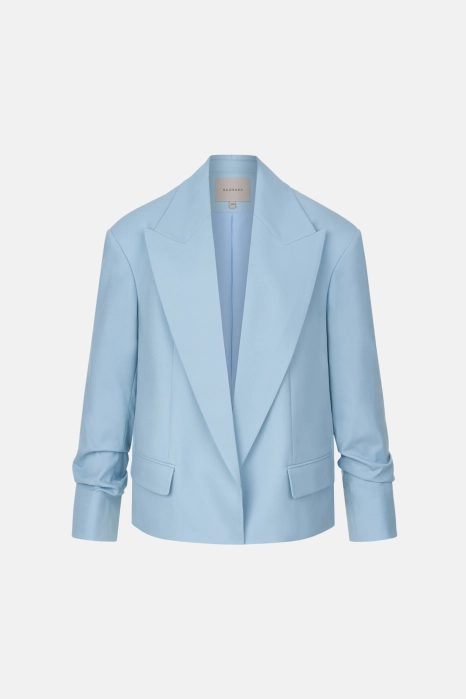 Жакет вовняний оверсайз зі збіркою на рукаві