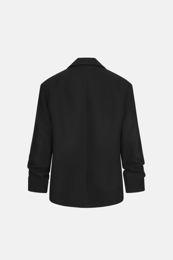 Жакет вовняний оверсайз зі збіркою на рукаві 