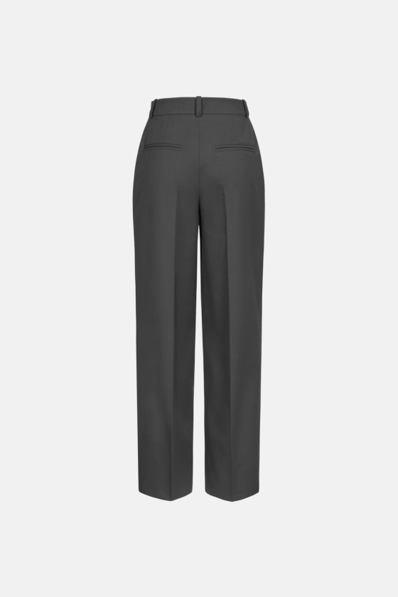 Mid-rise wool trousers with a crease - photo 2