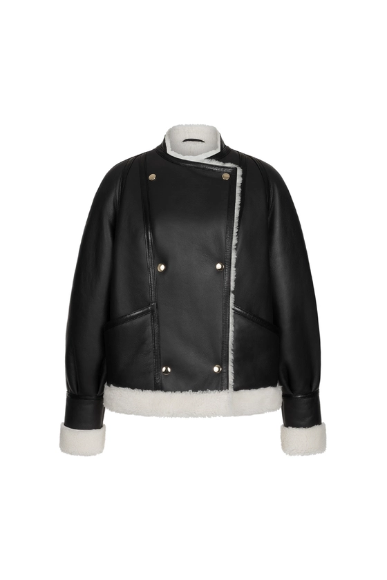 Дублянка двобортна з об'ємними рукавами 