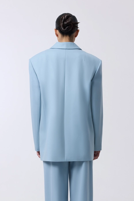 Жакет вовняний двобортний оверсайз з підплічниками