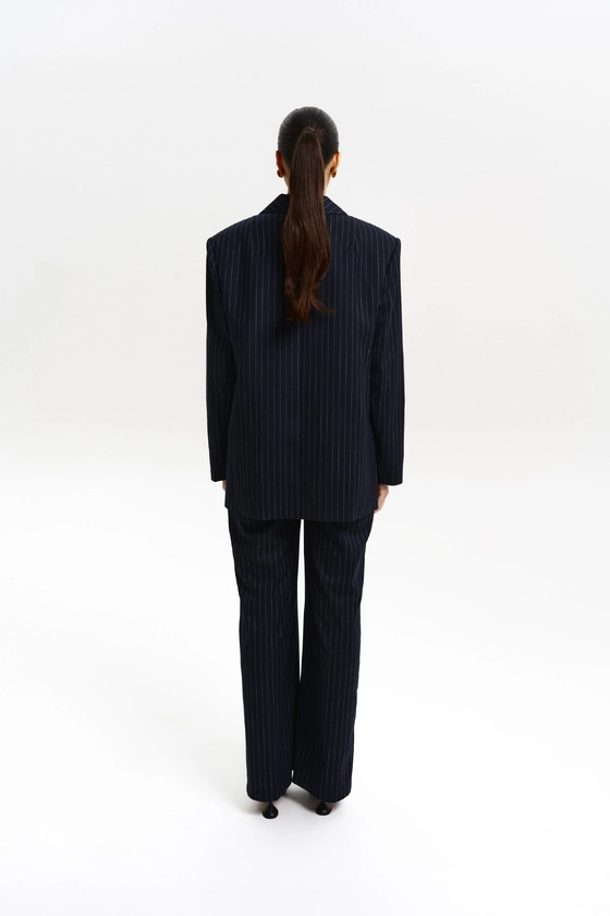 Жакет вовняний двобортний оверсайз з підплічниками 