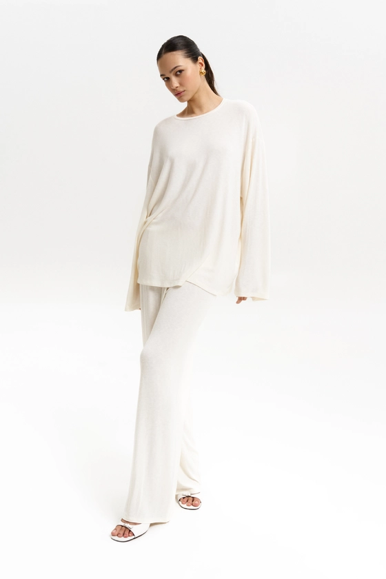 Лонгслів оверсайз напівпрозорий 