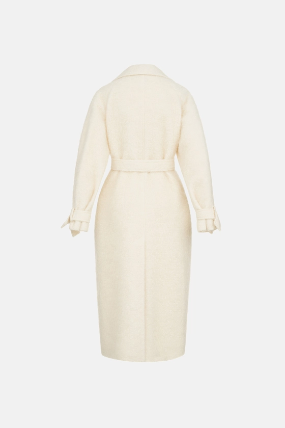 Пальто з альпаки максі зі спущеним рукавом 