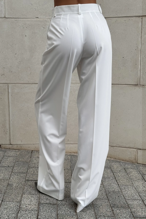 Mid-rise wool trousers with a crease - photo 4