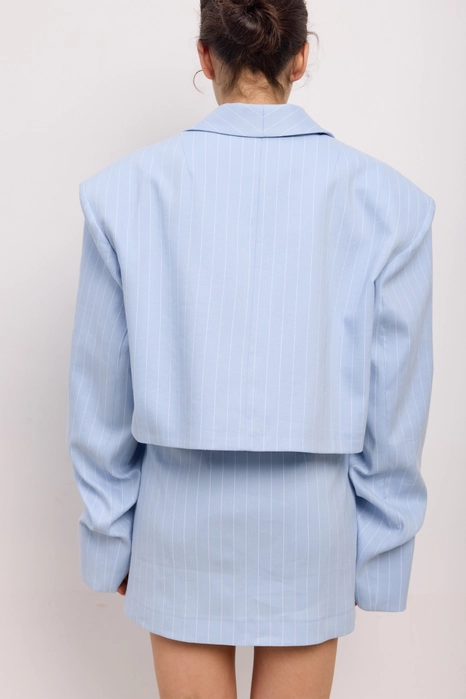 Спідниця міні лляна з високою посадкою