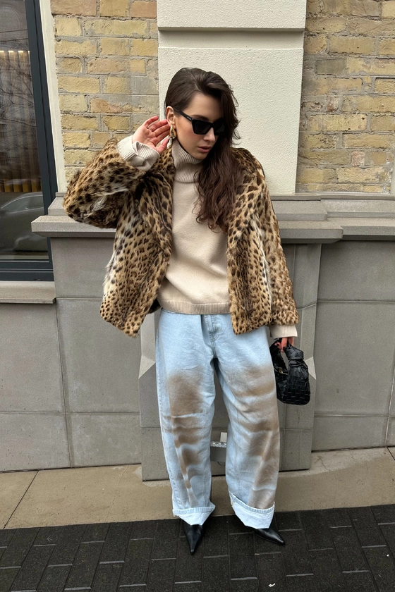 Вінтажна шуба з оцелоту 