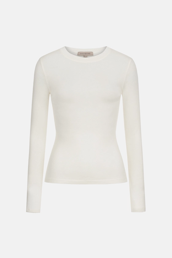 Лонгслів приталений напівпрозорий 