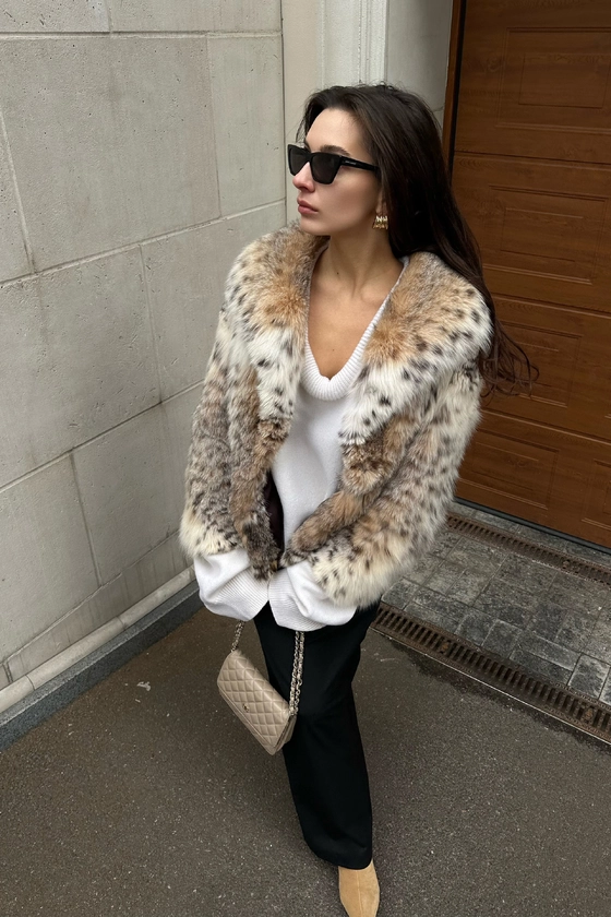 Вінтажна шуба з рисі 