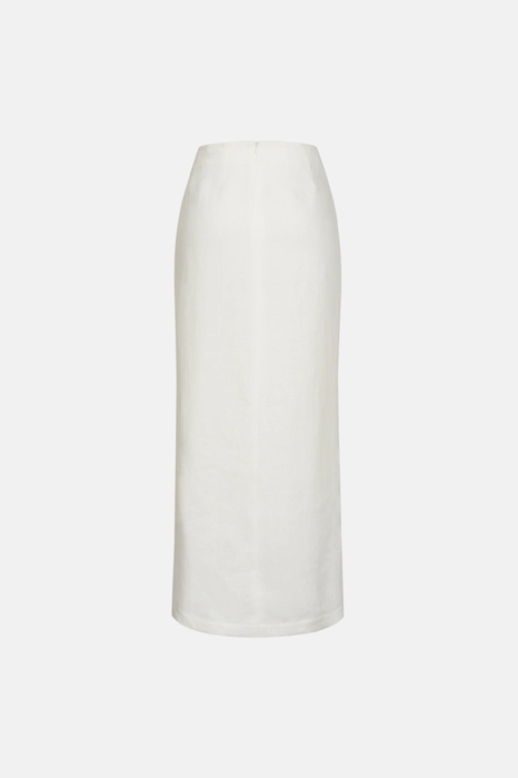 Спідниця лляна максі з вузлом