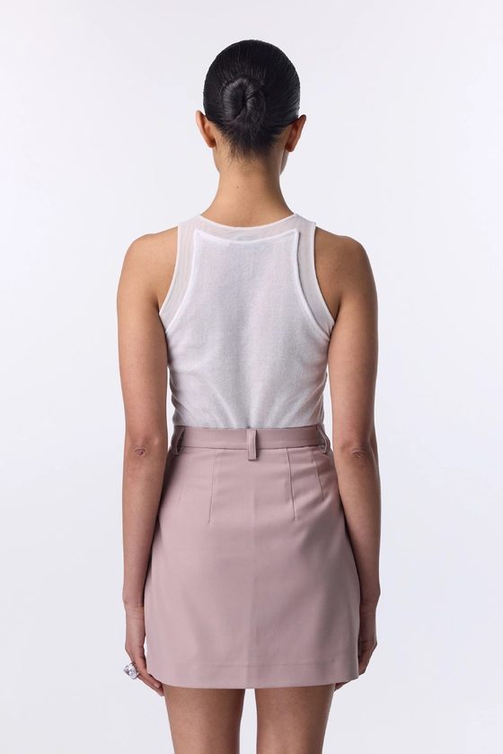 Спідниця міні котонова з високою посадкою 