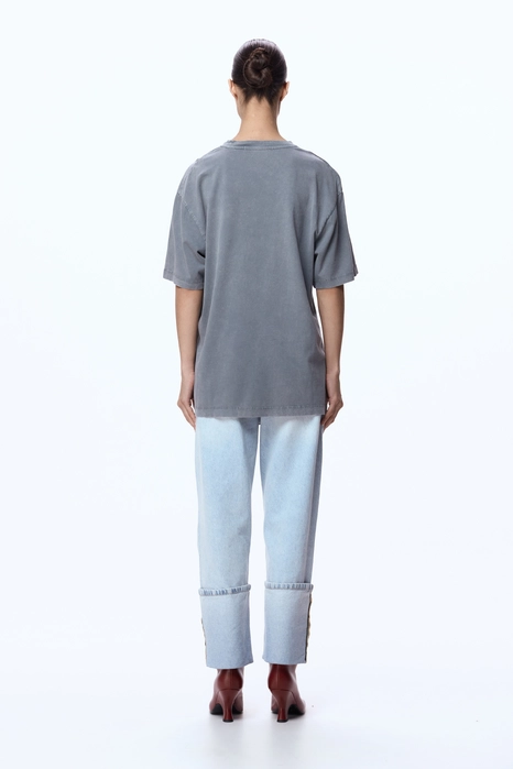 Oversized vintage T-shirt with Cross print