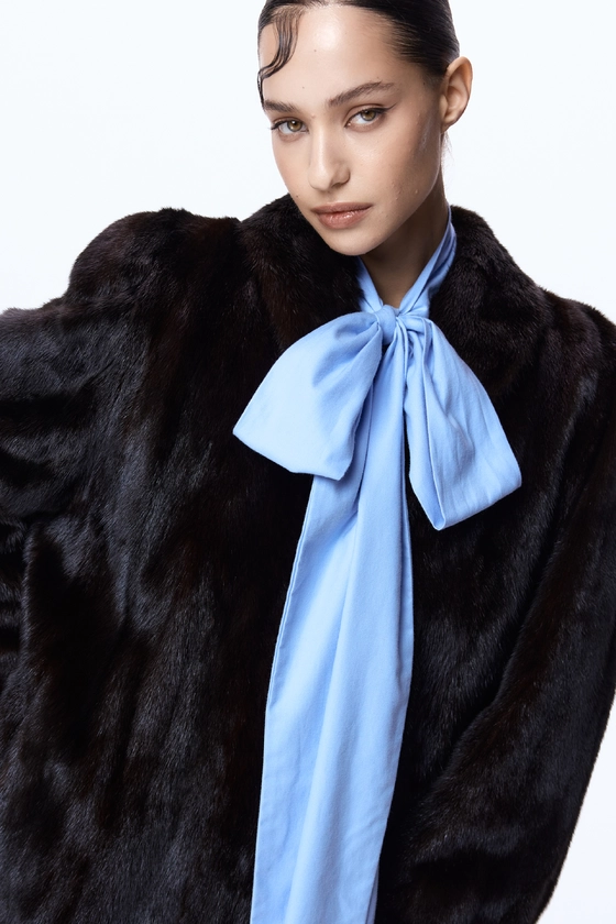 Вінтажна норкова шуба BlackGlama 