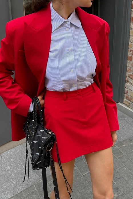 Спідниця котонова міні з середньою посадкою