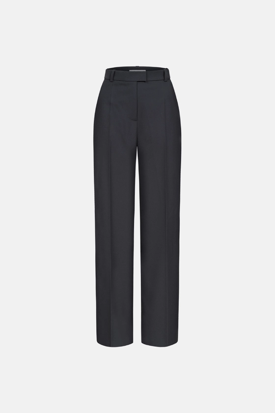 Брюки вовняні на середній посадці зі стрілками 