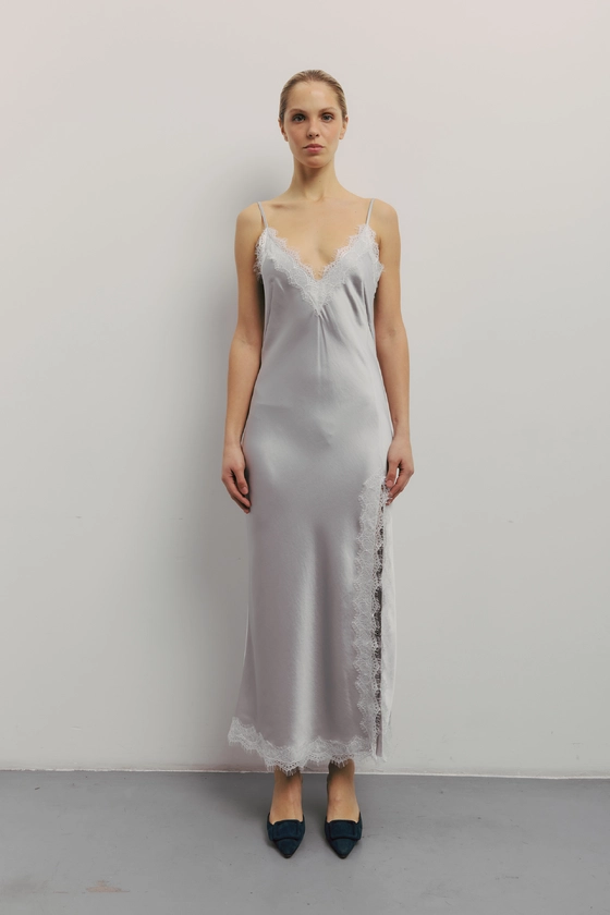 Сукня максі з мереживом 