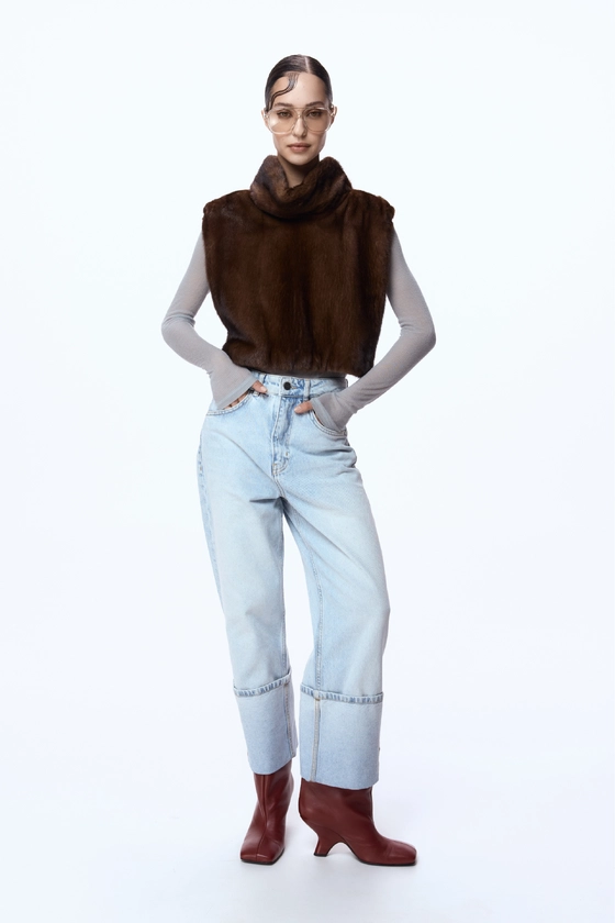 Вінтажна норкова манішка 