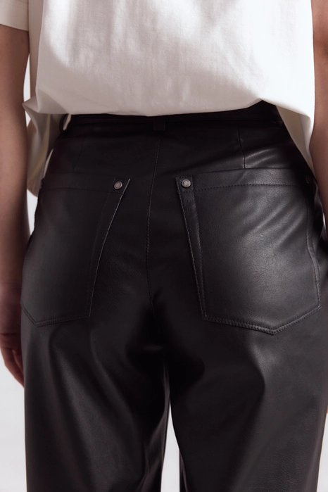 Брюки з екошкіри