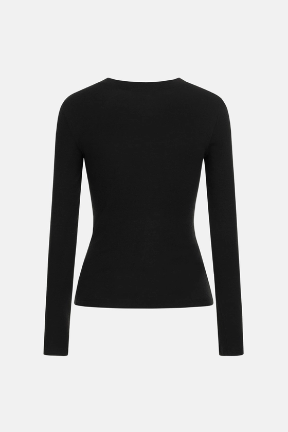 Лонгслів приталений напівпрозорий 