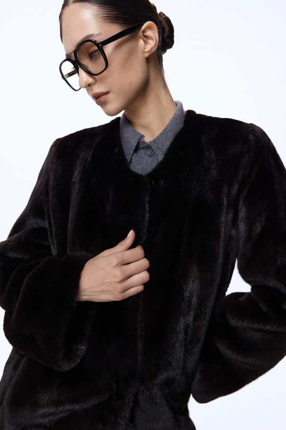 Вінтажна норкова шуба BlackGlama 