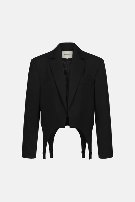 Жакет кроп котоновий з гартерами