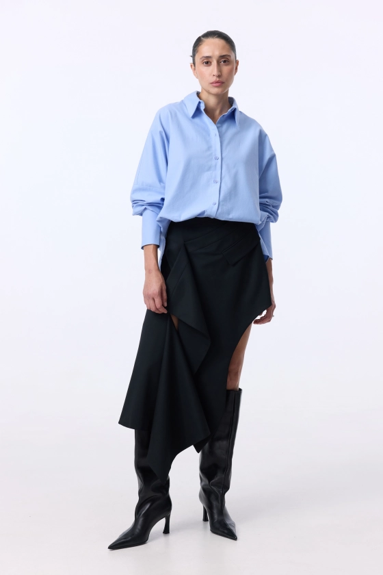 Wrap wool skirt  - photo 3