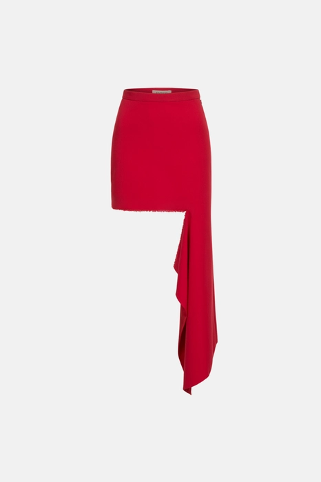 Спідниця котонова міні з відрізаною деталлю