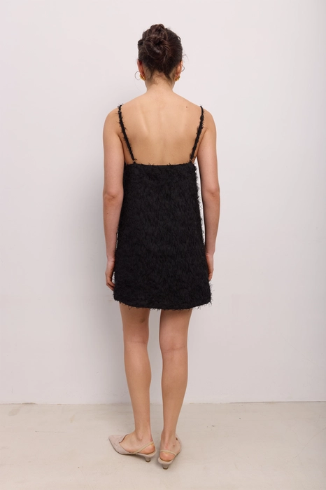 Сукня міні пухнаста на тонких брителях