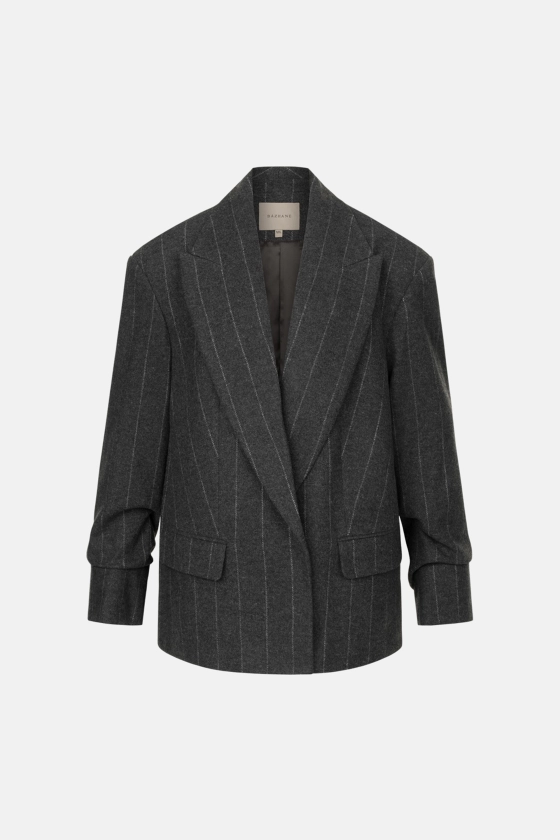 Oversized coat-jacket with gathered sleeves - photo 1