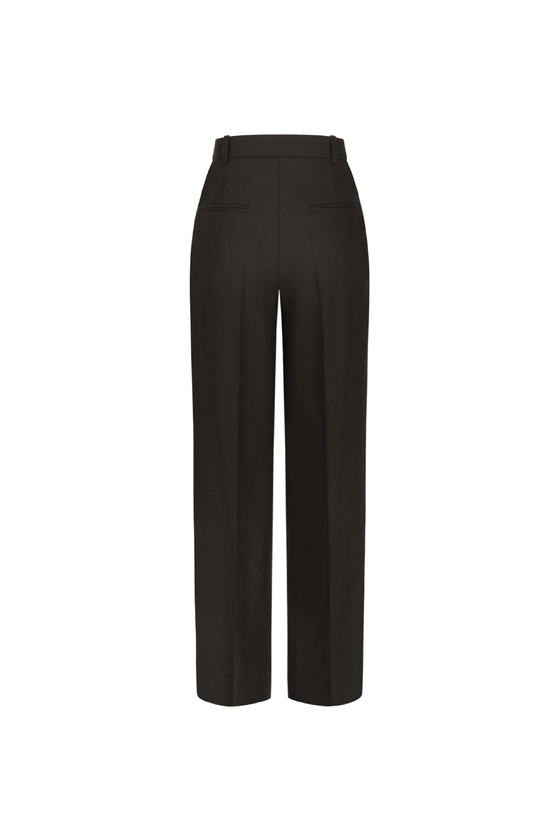 Брюки вовняні на середній посадці зі стрілками 