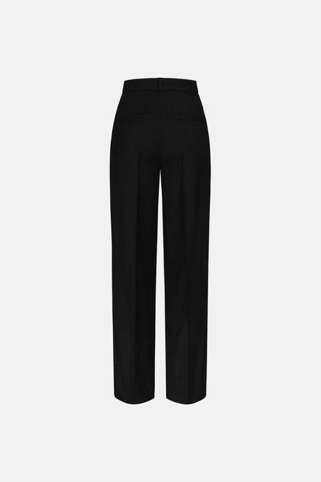 Mid-rise wool trousers with arrows