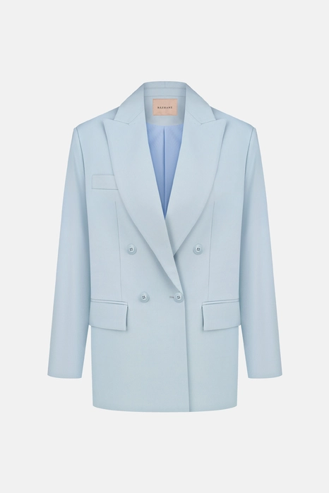 Жакет вовняний двобортний оверсайз з підплічниками