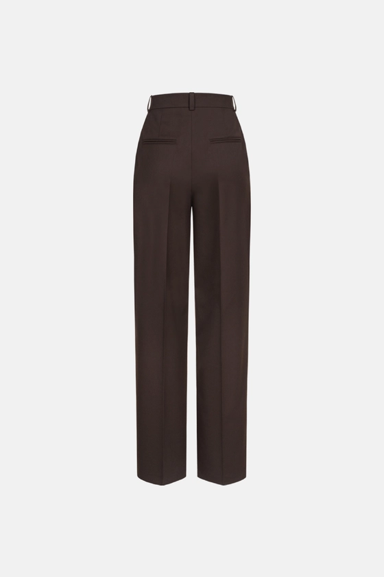 Mid-rise wool trousers with arrows 