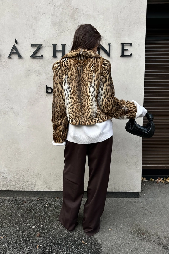 Вінтажна шуба з оцелоту 