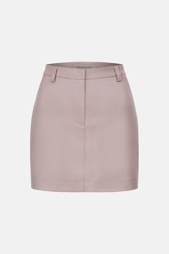 Спідниця міні котонова з високою посадкою 