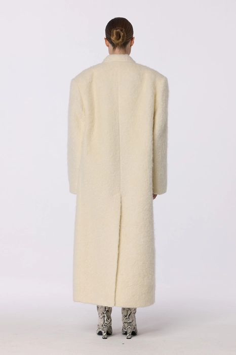 Пальто оверсайз прямого крою з альпаки