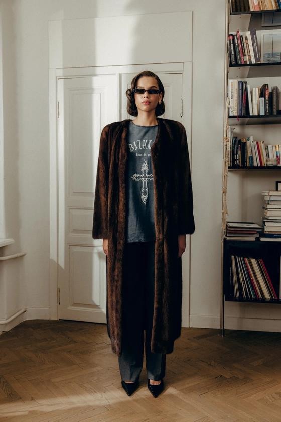 Вінтажна норкова шуба 