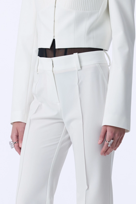Bell bottom cotton trousers - photo 5