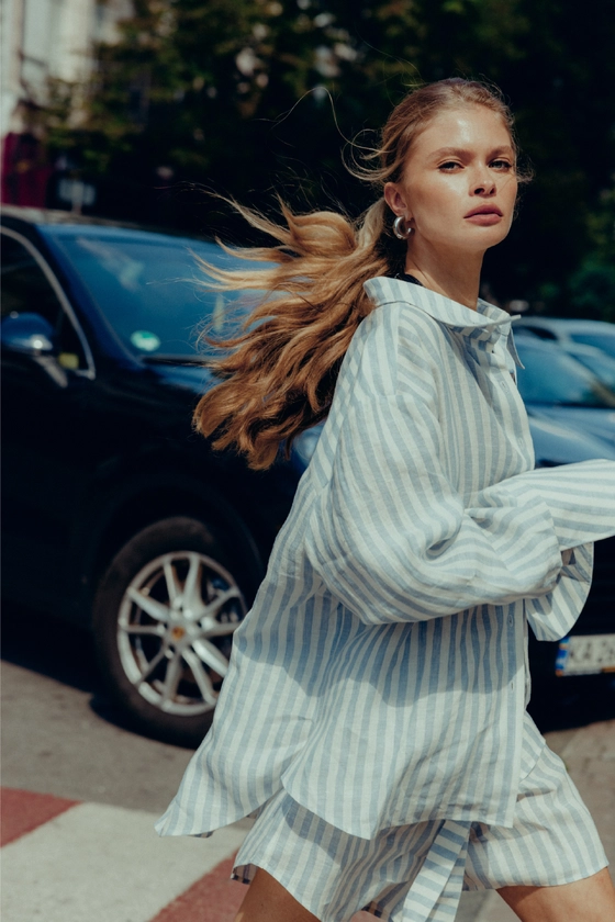 Сорочка лляна оверсайз 