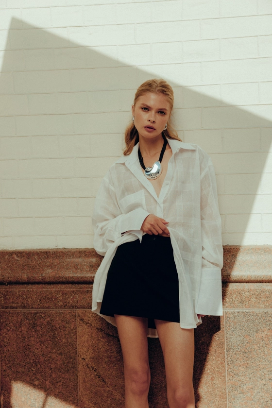 Спідниця котонова міні з середньою посадкою 