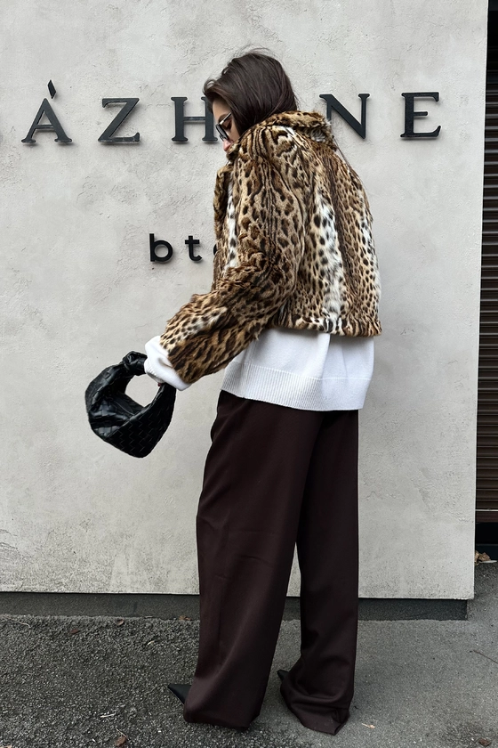 Вінтажна шуба з оцелоту 