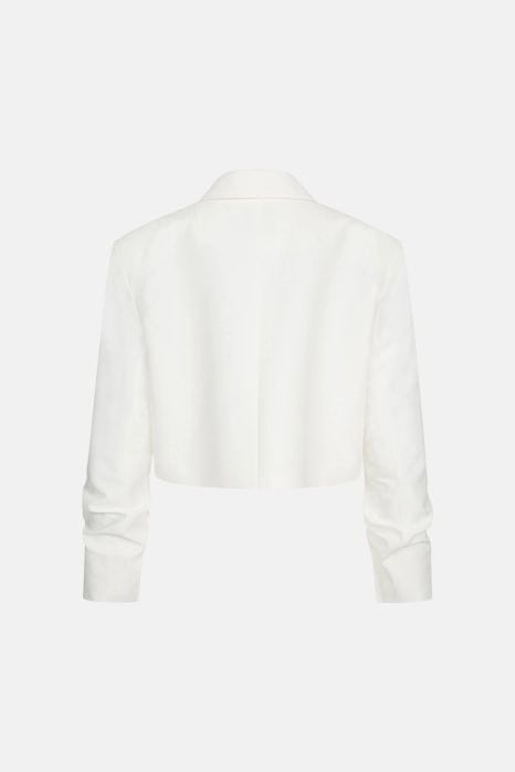 Жакет кроп котоновий зі збіркою на рукаві Жакет кроп котоновий зі збіркою на рукаві