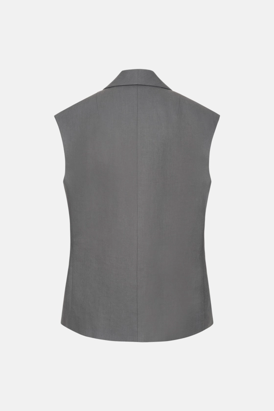 Linen oversized vest - photo 2