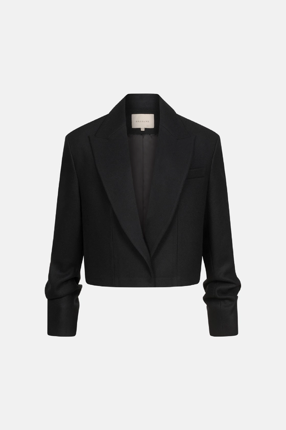 Пальто кроп зі збіркою на рукаві 