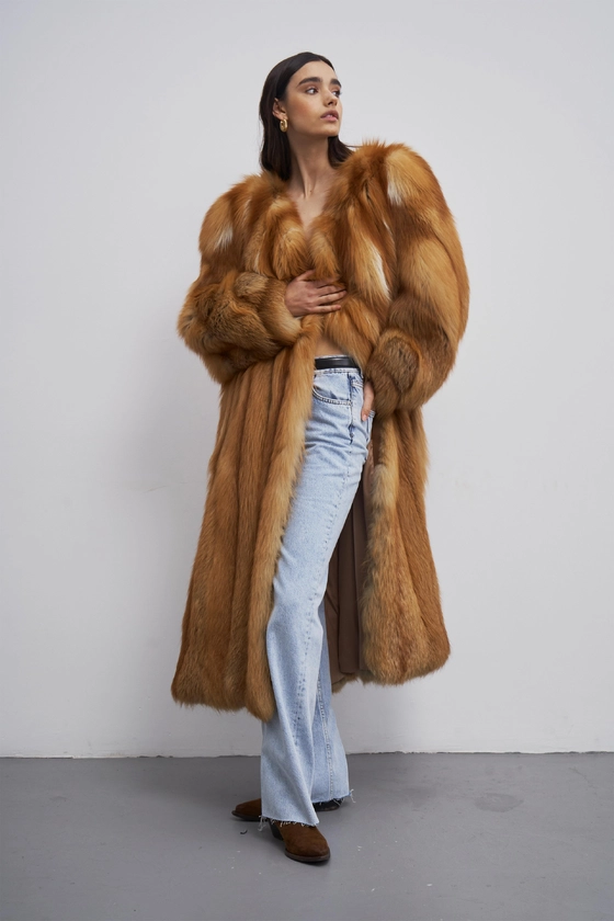 Вінтажна шуба з лисиці 