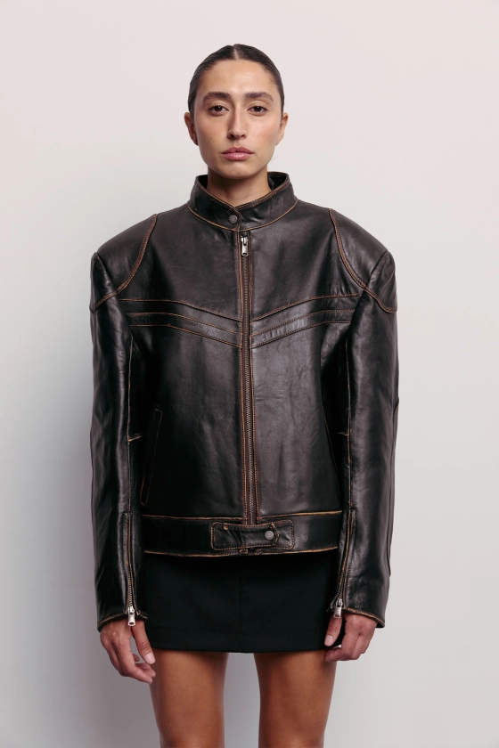 Куртка шкіряна Leather biker - фото 5