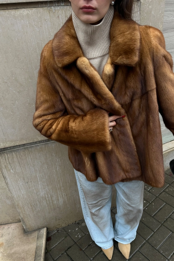 Вінтажна норкова шуба 
