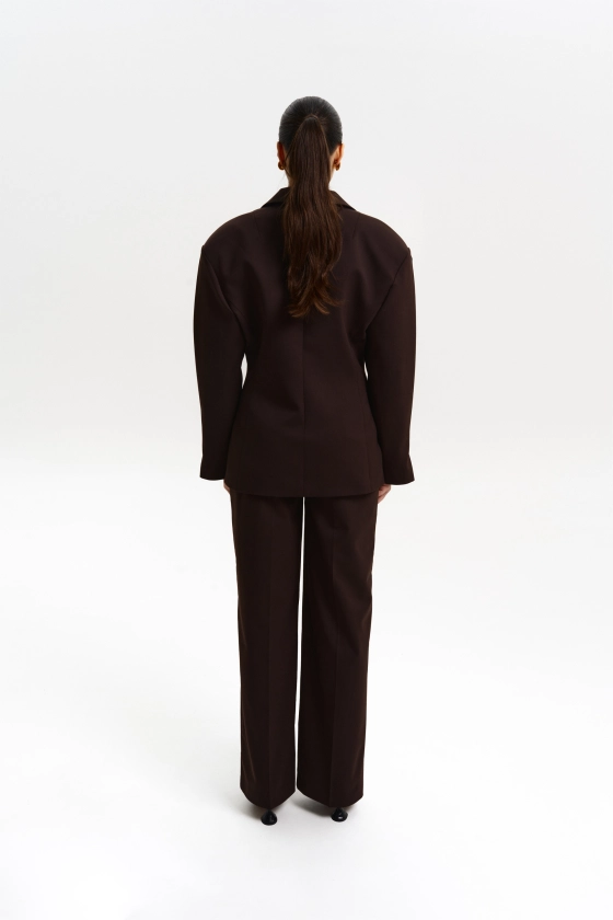 Mid-rise wool trousers with a crease - photo 4