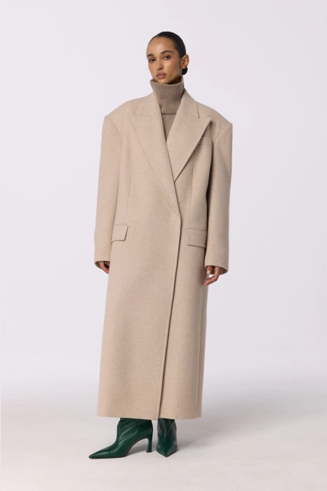 Oversized straight-cut coat