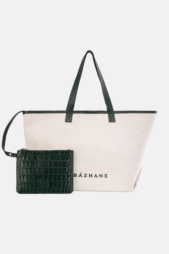 Шопер зі шкіряними ручками 